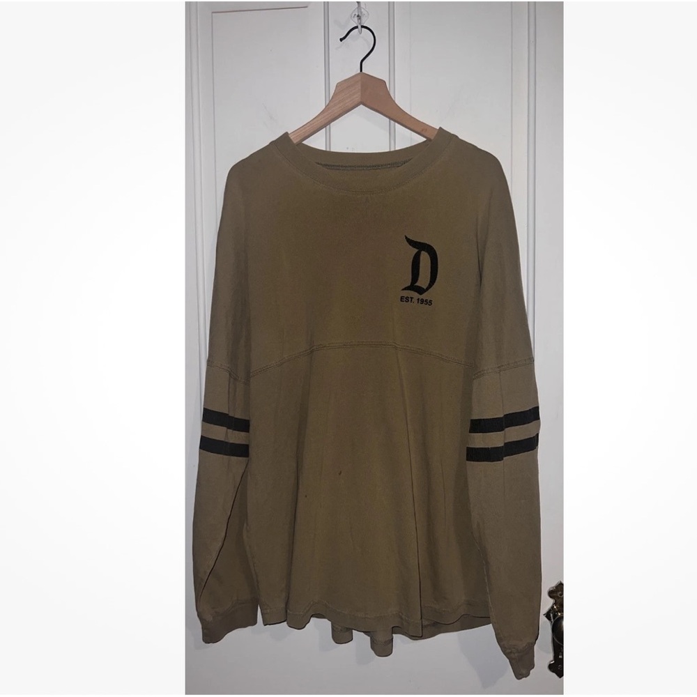 Disney Parks Spirit Jersey Disneyland Resorts Tan Sage Brown W Black Unisex XL